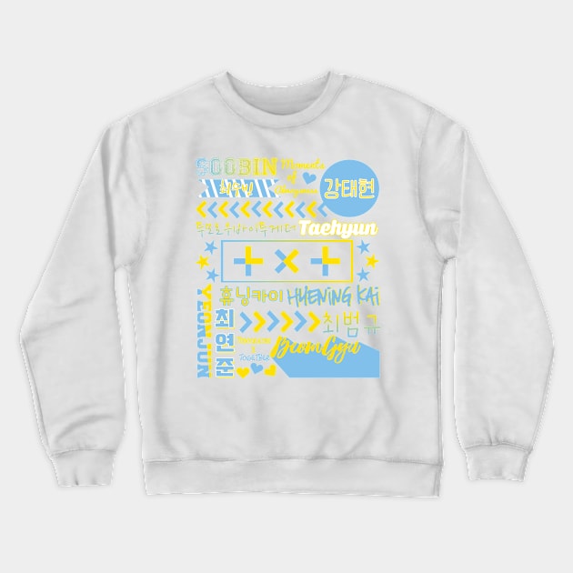 TXT Collage Crewneck Sweatshirt by lovelyday